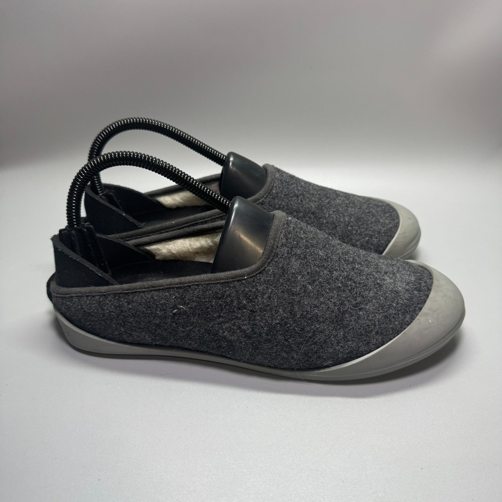 MAHABIS Classic W's Wool shearling lined slippers‎ Light grey 38 US 7.5 EUC